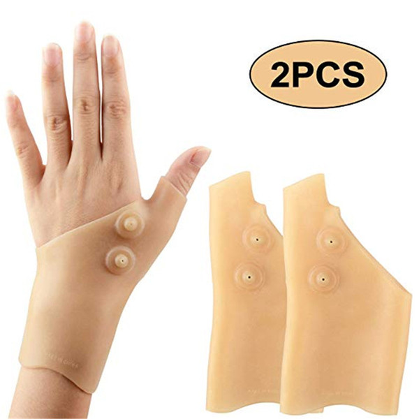 Silicone Magnetic Therapy Wrist Gel Thumb Wrist Support Therapy Gloves Tenosynovitis Spasms Pain Relief Health Care Tools