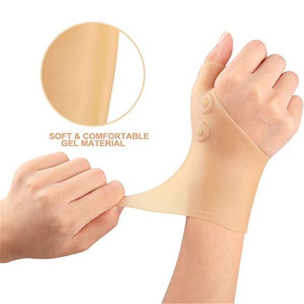 Silicone Magnetic Therapy Wrist Gloves Gel Thumb Wrist Support Therapy Gloves Tenosynovitis Spasms Pain Relief Massage Health Care