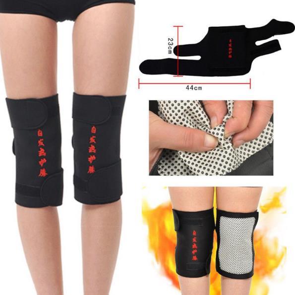 Hot 2 Pcs/lot Health Care Tourmaline Self-Heating Knee Pads Far Infrared Magnetic Therapy Spontaneous Heating Pad High Quality