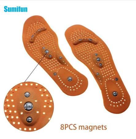 1Pair Men/ Women Magnetic Therapy Magnet Health Care Foot Massage Body Massager InsolesComfort Pads Foot Care Z50401