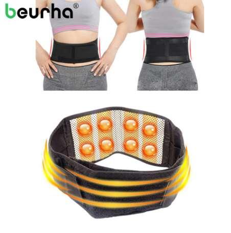 Beurha Lumbar Support Belt Adjustable Tourmaline Self-heating Magnetic Therapy Lumbar Brace Belt Thermal Protection Waist Belt