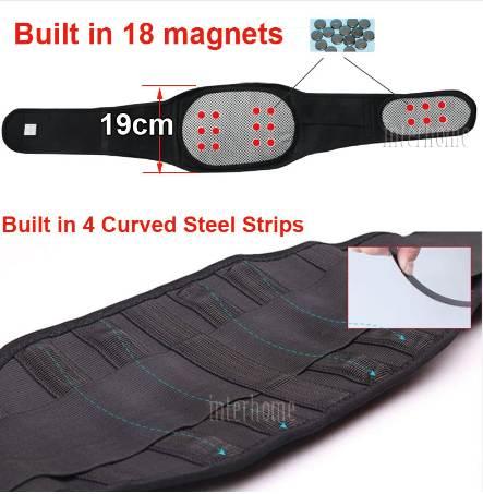 High Quality Tourmaline Self-Heating Waist Support Belt Lumar Brace Health Far Infrared Magnetic Therapy Detachable Heating Pads