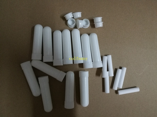 50sets/lot Free shipping Portable Refreshing Nasal Cold Inhaler Blank Empty Nasal Inhaler Sticks for Essential Oil white color