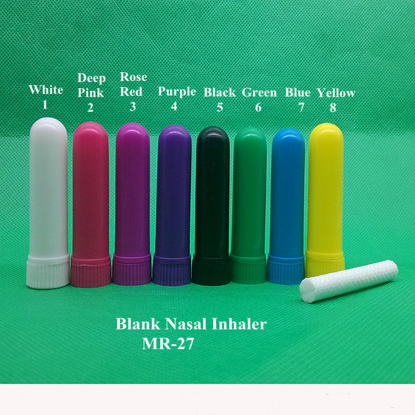 Wholesale 100pcs/lot Blank Nasal Inhaler Sticks Plastic Blank Aroma Nasal Inhalers for DIY Essential Oil High Quality Cotton Wicks