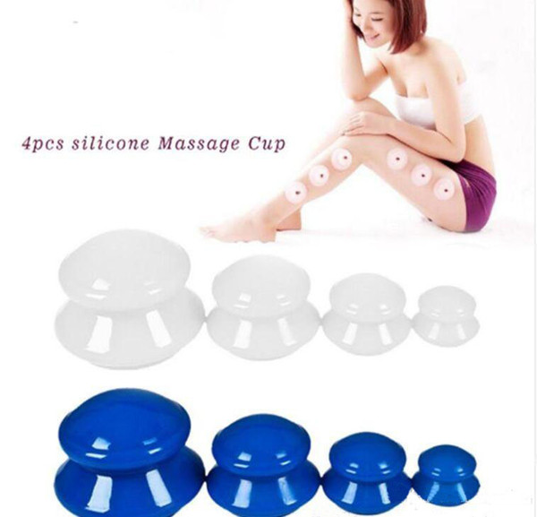 4 Pcs Umidade Absorvente Anti Celulite Escavação Vácuo Copo Família Silicone Facial Body Massage Therapy Cupping Cup Set 4 Tamanho