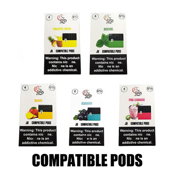 juul Eonsmoke Pods device Pods Cartridges 6 Flavors Mango Pink lemonade blueberry eon device pods For Vaporizer Vape coco Cartridges DHL