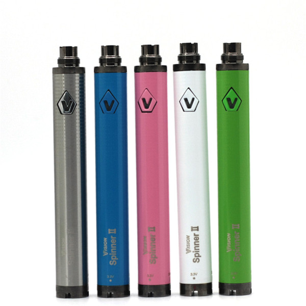 Vision Spinner 2 Battery 1650mah Evod Twist 3.7V--4.8V Vision Spinner II Battery Variable Voltage For 510 Thread Atomizer Free Shipping