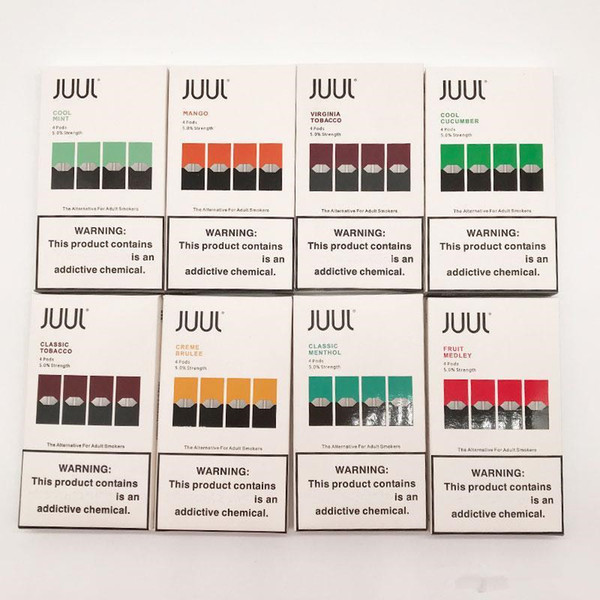 juu v2 cartridges pods Cartridge JUU pods with oil 4 pieces A pack for e cig kit Jili Coco smoking Portable JUU Vape Pen