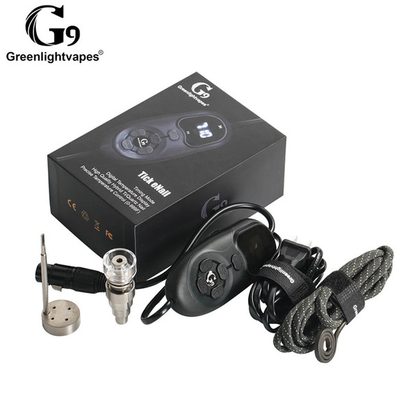 NEW 100% G9 Electric Tick Enail Nail Dabber Temperature Control Box With Ti Nail Carb Cap Water Pipes Bong Wax Vaporizer