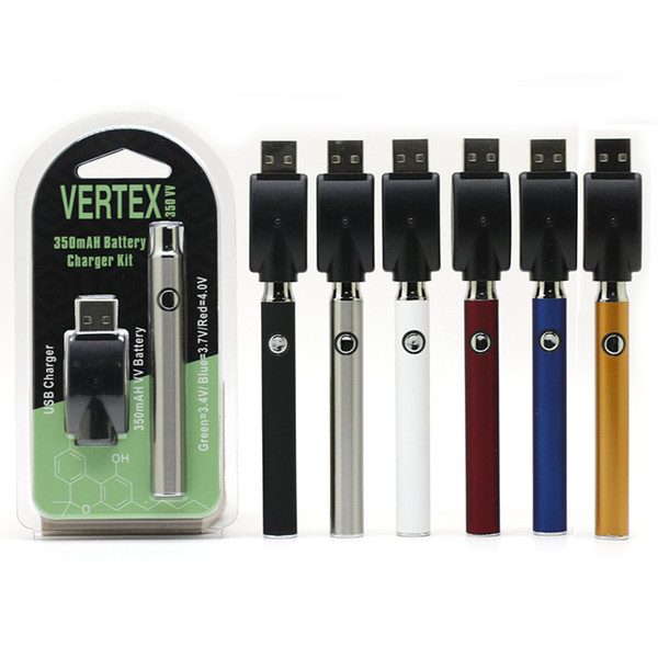 Vertex Preheat Battery Kits LO Battery Vaporizer O Pen 510 Thread Vape Pen Preheating Batteries 350mah Battery ce3 Cartridge