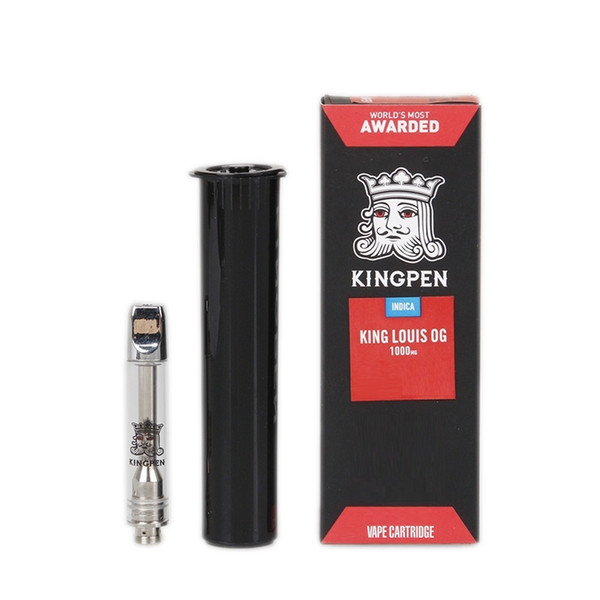 Kingpen 710 Cartridge Vape Tank Box Package New 0.5ml 1.0ml Ceramic Coil Pyrex Glass Vape Tank Atomizer with Flavor Stickers Wholesale