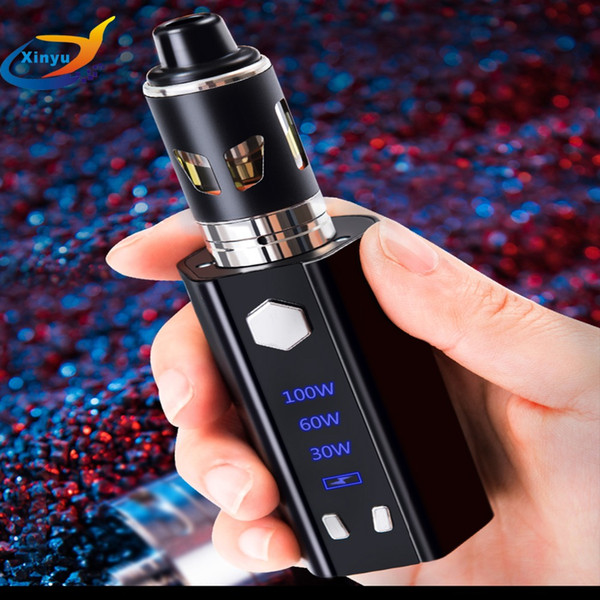 100W box mod Electronic Cigarette Digital screen 2000mah 2.5ml Atomizer Vaporizer vaper pen e-cigarettes vape kit