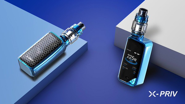 X Priv 225W Starter Kit 9 Colors 8ml Standard Version Full Screen Vape Kit with TFV12 Prince Tank 100%