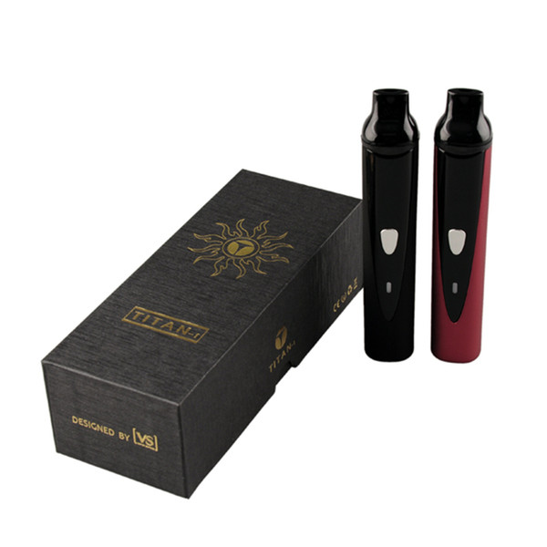 Titan 1 Dry Herb Vaporizer starter kits with 2200mah Battery Temperature Control Systerm LCD Dispaly vape electronic cigarettes kits