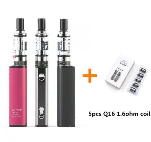 Hot Justfog Q16 Starter Kit with 900mAh J-Easy 9 battery new Electronic Cigarette Vape Pen Kit with 2.0ml Q16 clearomizer