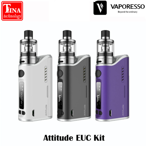 Hot Sale Vaporesso Attitude EUC Kit 5-80W Attitude Mod Built with Estoc Tank ceramic coil E- Ciagarette vape kit