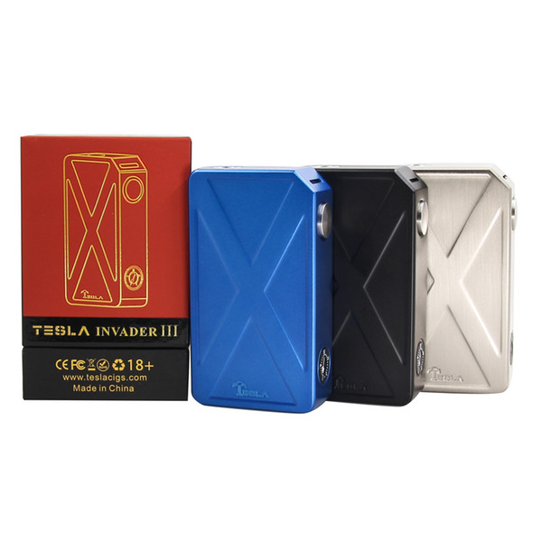 New Arrival teslacigs Tesla Invader 3 III 240W Box Mod Invader 3 vape Mod for 510 Thread Electronic cigarette Mod vape VS 157w