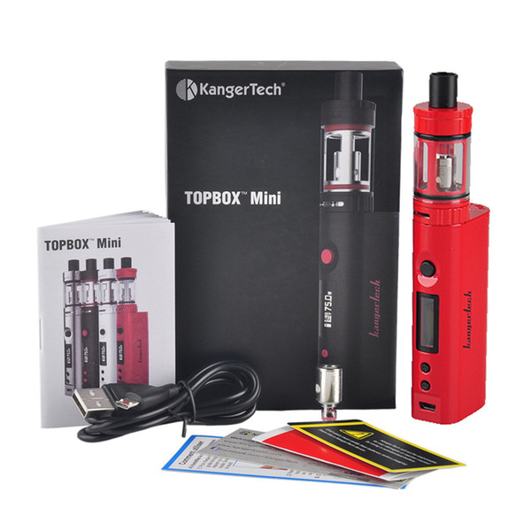 kangertech Kanger topbox mini Starter kit e electronic cigarette with KBOX Mini TC Mod 75W TOPTANK Mini 4ml tank 0.5ohm SS Coil