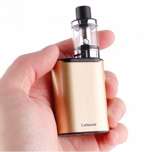 ECT C40 Mini Kit vaporizer Built-in 1800mAh Battery 40W Box Mod 2ml Elfin tank Electronic Cigarette kit vapor Hookah