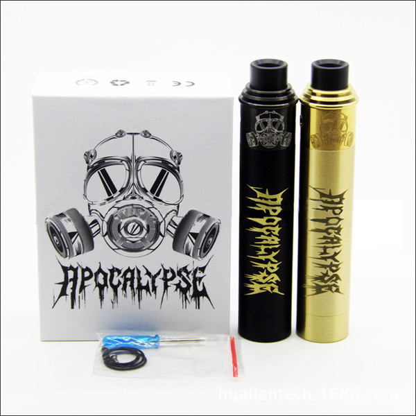 Wholesale Apocalypse gen 2 Starter Kit with apocalypse gen 2 Mechanical Vape Mod and RDA Atomizer Black Gold Colors Vaporizer kit