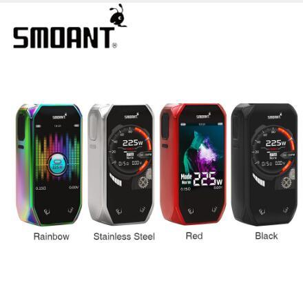 Hot 225W Smoant Naboo TC Box MOD with 2.4 Inch Colorful Screen Powered By Dual 18650 Batteries Vs Cylon/ Charon Minin style