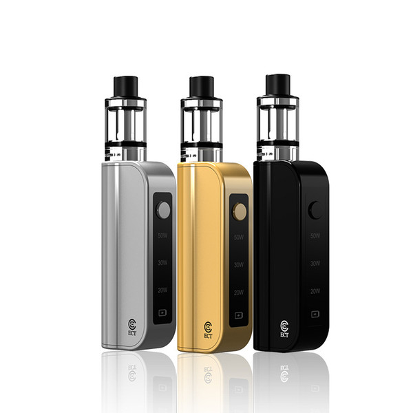 ECT Traveler C50 Mod Electronic Cigarette Kit Adjustable 20W/30W/50W Starter Vaper 1800mAh Battery 510 Thread 2ml Tank