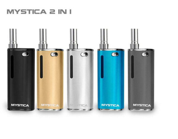 Hot Mystica 2 in 1 kit 650mah pre-heating variable voltage Vape Mods with G3 & W3 Atomizer Cartridge WAX oil bud vaporizer e-cig kit