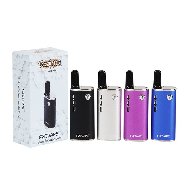 FZCVAPE Foxhunter Kit 650mAh Vape Box Mod Preheat VV Battery with 1.0ml Ceramic Coil Cartridge Tank for Thick Oil 100% Authentic Kits