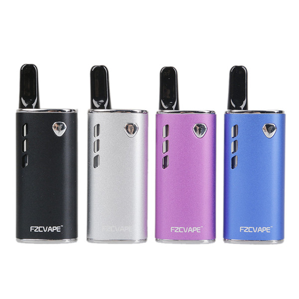 Original FZCVAPE Foxhunter Kit 650mAh Vape Box Mod Preheat VV Battery with 1.0ml Ceramic Coil Cartridge Tank for Thick Oil 100% Authentic