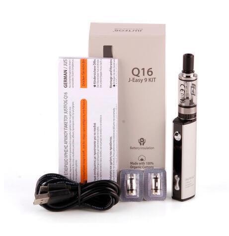 Justfog q16 Kit 900mAh Vape Pen Starter Kit with 2ml Justfog Q16 Clearomizer 1.6ohm OCC Coil Hookah E-Cigarettes kit