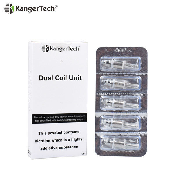 10pcs/lot Kanger dual coils for Aero Mega Protank 3 EMOW Genitank atomizer 1.0ohm 1.2 coil Kangertech E-cigarette