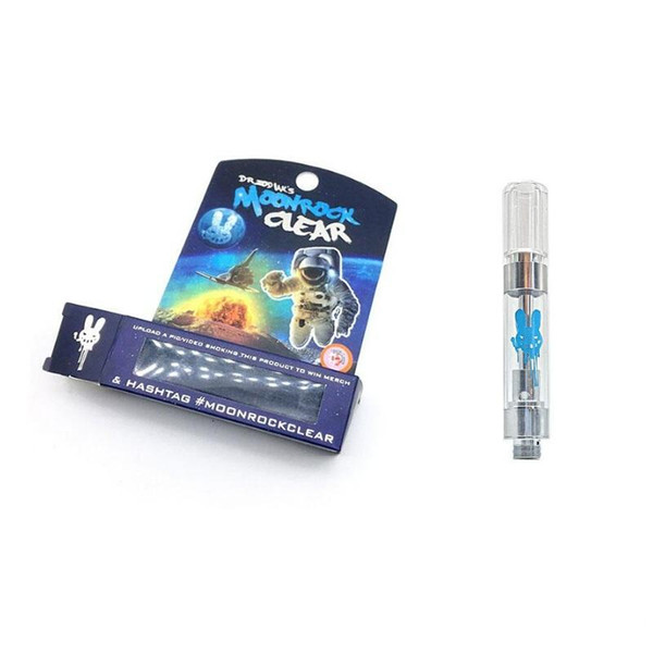 Moonrock Clear Vape Carts Moon Rock Clear Vaporizer Cartridges G5 Cartridge 7 flavors sticker vape cartridge packaging Dank Vapes DHL