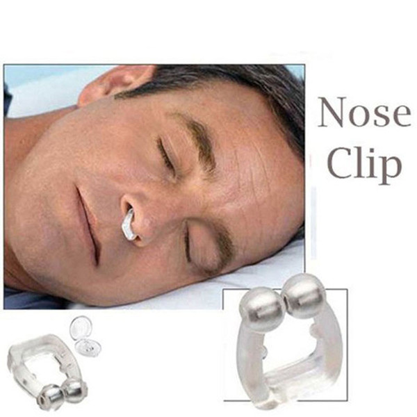 Silicone Magnetic Anti Snore Stop Snoring Nose Clip Sleep Tray Sleeping Aid Apnea Guard Night Device with Case