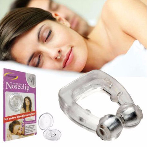 Silicone Magnetic Anti Snore Stop Snoring Nose Clip Sleep Tray Sleeping Aid Apnea Guard Night Device with Case