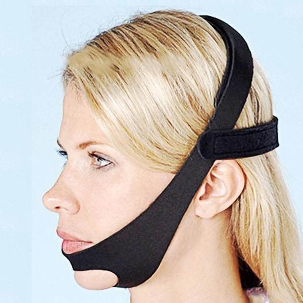 Elastic Adjustable Anti-Snoring Chin Strap Anti Apnea Jaw Solution Sleep Support Apnea Belt Sleeping Care Tools Prevent Suffocation AB