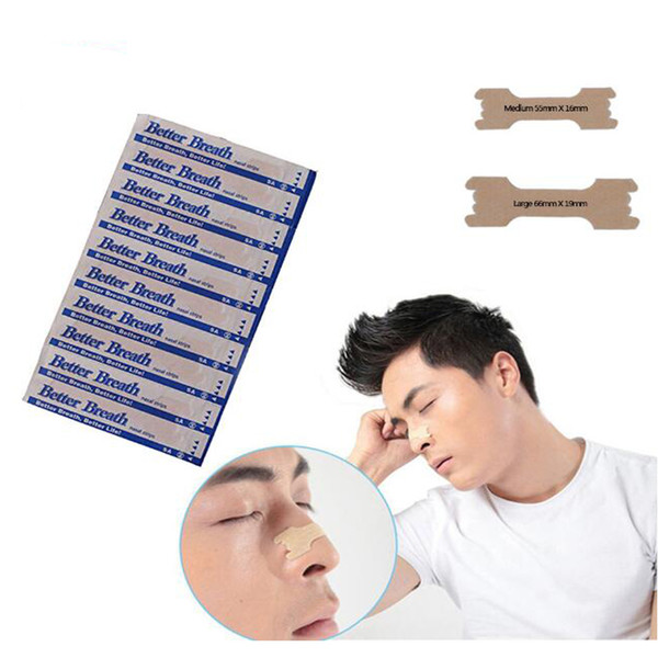 Wholesale 300pcs Stop Snoring Anti Snoring Strips Breathing Nasal Strips Patch Improve Sleeping Better Breath Health Care For Men Women