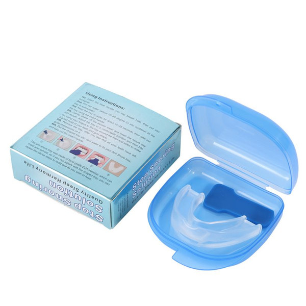 WHOLESALE 1000Pcs Anti Snore Apnea Kit Boil bite anti snore mouth tray Snoring Stopper Solution Device Stop Snoring Mouthpiece opp packing