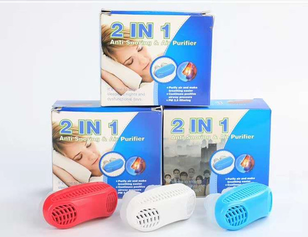 1set 2-in-1 Snoring Stopping Air Purifier Nose Breathing Apparatus Apnea Guard Sleeping Aid Snoring Cessation Device Anti Snore