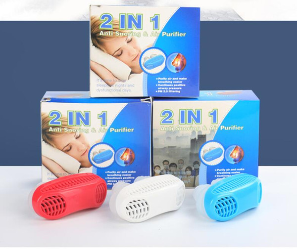 Portable Silicone Anti-snore Nose Clips Breath Apparatus Nasal Dilators Device Mini Air Purifier Anti Snoring Nose Buds 3 Colors DHL