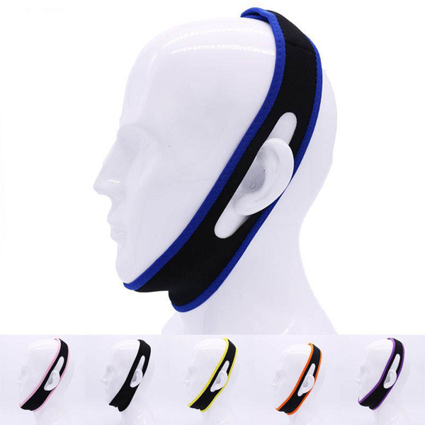 6 Color Anti Snore Chin Strap Stop Snoring Snore Belt Sleep Apnea Chin Support Straps for Woman Man Health care Sleeping Aid Tools