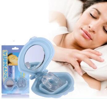 120pcs/lot Newly Mini Stop Snoring Solution Snore-ceasing Equipment Silica Gel Plastic Blue Health Care Free-shipping HA255