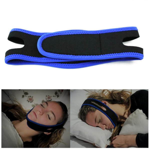 20pcs DHL Hot Sale Neoprene Anti Snore Chin Strap Stop Snoring Belt Anti Apnea Jaw Solution Sleep Device