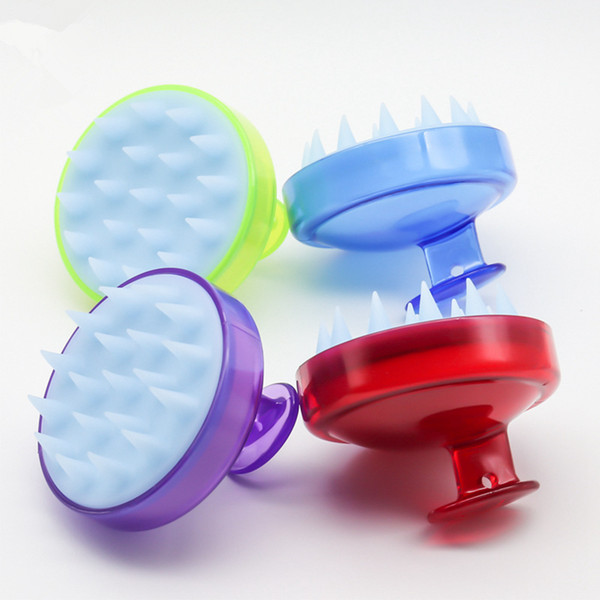 Silicone Hair Washing Massage Brush Soft Head Shampoo Brush Wide Tooth Comb Health Head Body Deep Care Scalp Massage TTA451