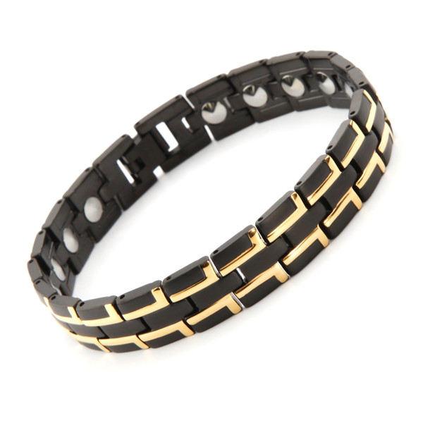 Black Gold 99.999% Germanium Bracelet Health Jewelry Handmade Energy Therapy Bracelets Stimulating Acupoints Weight Loss Bracelet