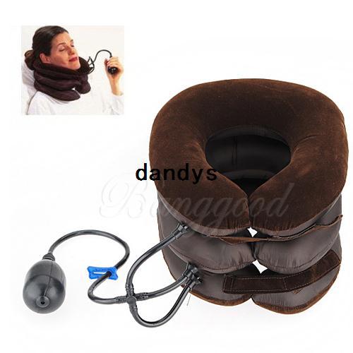 Free Shipping Cervical Neck Air Traction Device Shoulder Headache Relax Soft Brace Support Massager Pillow Relief Adjustable,dandys