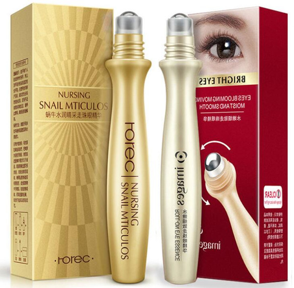 New snail liquid eye cream ball massage eye essence moisturizing lighten dark circles manufacturers wholesale