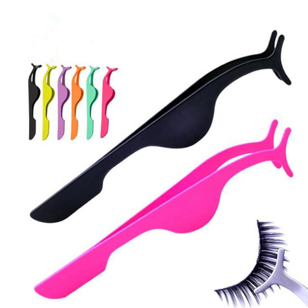 Eyelash Tweezers Multi-function Eyelash curler Eyelash clips Tweezers Auxiliary device False eyelashes Eye Lash Clip Beauty Makeup Tool