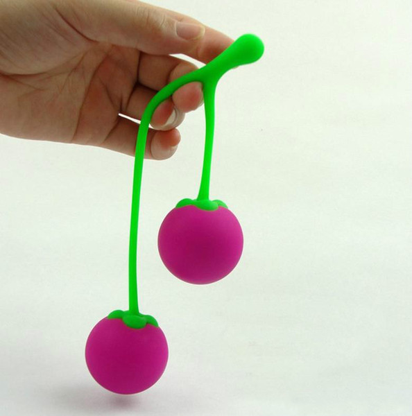 Silicone Cherry Ben Wa Balls Kegel Exerciser Vaginal Duo-Tone Triple Tightening