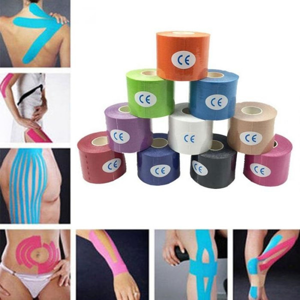 Newly 5M Waterproof Sports Elastic Kinesiology Tape Roll Breathable Physio Muscle Strain Injury Support Tool c788