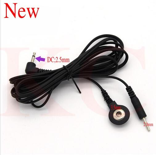 10pcs dc 2.5mm dual Connecting TENS EMS Electrode Cable Wire needle 2.0 for Body Slimming Therapy Massager Electrode Pad Connector